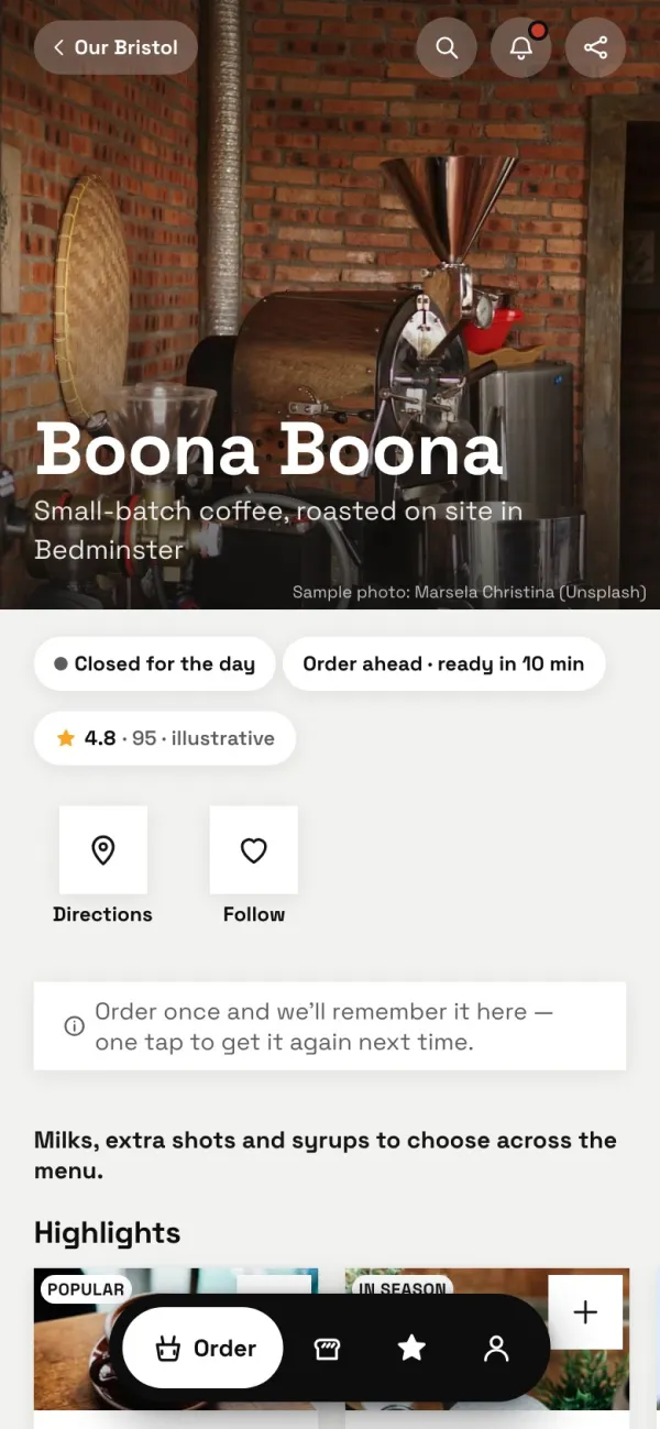 Boona Boona’s own app inside Our Bristol